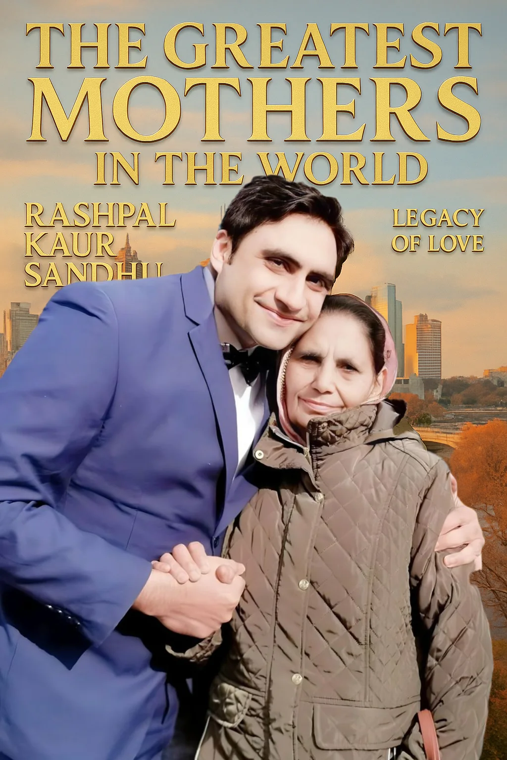 The Greatest Mothers | Sukh Sandhu A book cover titled 'The Greatest Mothers' by Rashpal Kaur Sandhu, celebrating family and legacy of love.